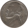 Монета. США. 5 центов 1944 год. Монетный двор S. ав.
