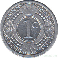 Монета. Нидерландские Антильские острова. 1 цент 2014 год.