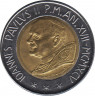  Монета. Ватикан. 500 лир 1995 год. ав.