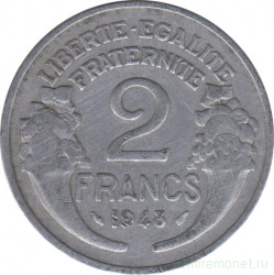 Монета. Франция. 2 франка 1948 год.