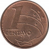 Монета. Бразилия. 1 сентаво 2003 год. ав.