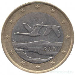 Монета. Финляндия. 1 евро 2001 год.