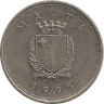 Аверс. Монета. Мальта. 10 центов 1995 год.