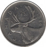 Монета. Канада. 25 центов 1986 год. ав.