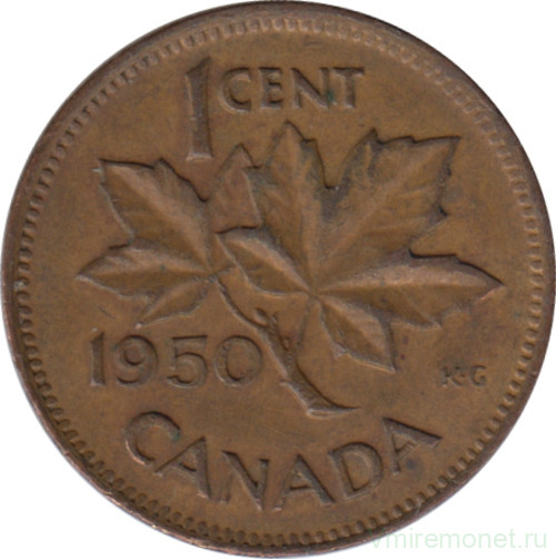 Монета. Канада. 1 цент 1950 год.