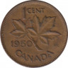 Монета. Канада. 1 цент 1950 год. ав.