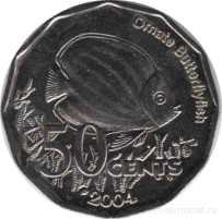 Монета. Кокосовые острова. Набор 4 штуки. 5, 10, 20, 50 центов 2004 год.