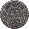 Монета. Белиз. 25 центов 2003 год. ав.