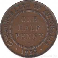 Монета. Австралия. 1/2 пенни 1935 год.