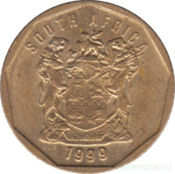 Монета. Южно-Африканская республика (ЮАР). 10 центов 1999 год.