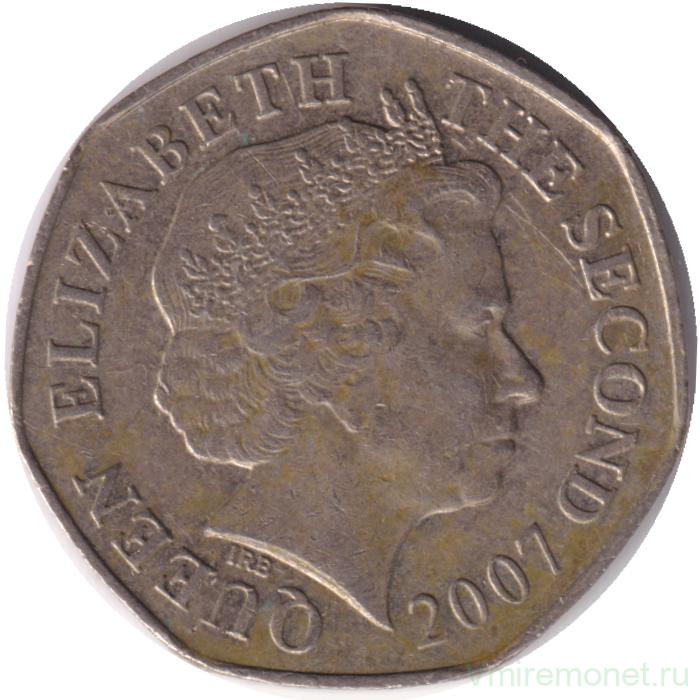 Монета. Джерси. 20 пенсов 2007 год.