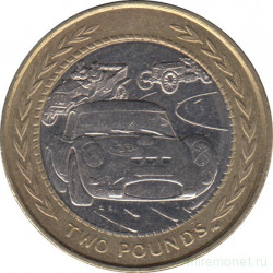 Монета. Великобритания. Остров Мэн. 2 фунта 1998 год.