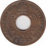 Монета. Британская Восточная Африка. 1 цент 1922 год. H. рев.