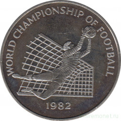 Монета. Ямайка. 1 доллар 1982 год. Чемпионат мира по футболу, Испания 1982.