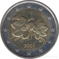 Монета. Финляндия. 2 евро 2001 год.