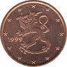 Монеты. Финляндия. 1 цент 1999 год. ав.