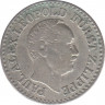 Монета. Липпе-Детмольд (Германский союз). 1 серебренный грош 1847 год. ав.