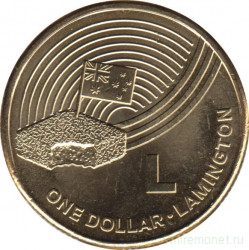 Монета. Австралия. 1 доллар 2019 год.  Английский алфавит. Буква "L".
