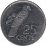Монета. Сейшельские острова. 25 центов 2000 год. рев.