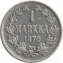Монета. Русская Финляндия. 1 марка 1872 год.