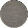 Монета. Чили. 1 песо 1933 год. ав.