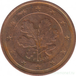 Монета. Германия. 2 цента 2018 год. (F).