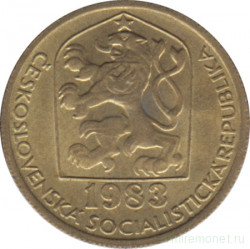 Монета. Чехословакия. 20 геллеров 1983 год.