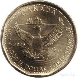 Монета. Канада. 1 доллар 2026 год. Счастливый канадский доллар.