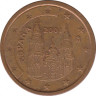 Монета. Испания. 2 цента 2001 год. ав.