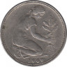 Монета. ФРГ. 50 пфеннигов 1969 год. Монетный двор - Карлсруэ (G). ав.
