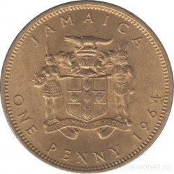 Монета. Ямайка. 1 пенни 1964 год.