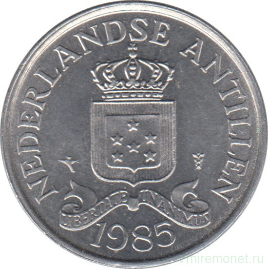 Монета. Нидерландские Антильские острова. 2,5 цента 1985 год.