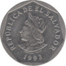 Монета. Сальвадор. 1 колон 1993 год. ав.