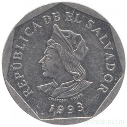 Монета. Сальвадор. 1 колон 1993 год.