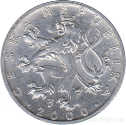 Монета. Чехия. 50 геллеров 2000 год.