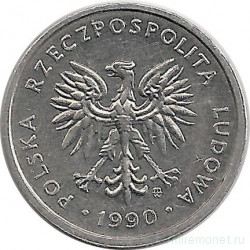 Монета. Польша. 2 злотых 1990 год.