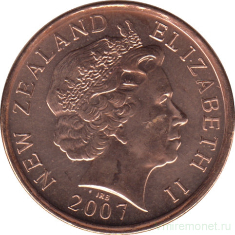 Монета. Новая Зеландия. 10 центов 2007 год.