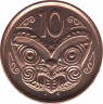 Монета. Новая Зеландия. 10 центов 2007 год. рев.