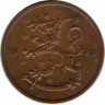 Монета. Финляндия. 5 пенни 1938 год. ав