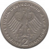 Монета. ФРГ. 2 марки 1982 год. Теодор Хойс. Монетный двор - Мюнхен (D). рев.