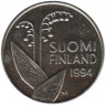 Аверс. Монета. Финляндия. 10 пенни 1994 год.