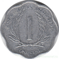 Монета. Восточные Карибские государства. 1 цент 1996 год.