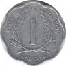 Монета. Восточные Карибские государства. 1 цент 1996 год. ав.