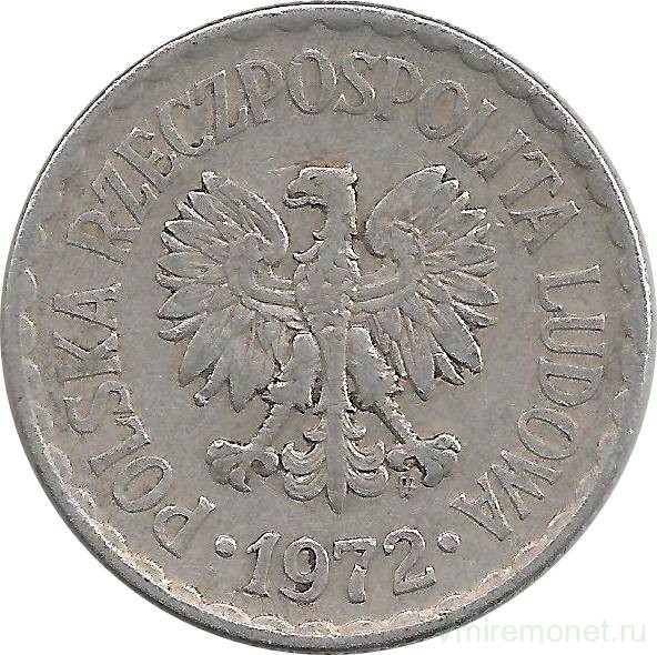 Монета. Польша. 1 злотый 1972 год.