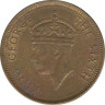 Монета. Гонконг. 10 центов 1949 год. рев.