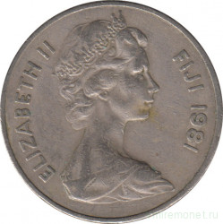 Монета. Фиджи. 20 центов 1981 год.