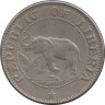 Монета. Либерия. 5 центов 1977 год. рев.