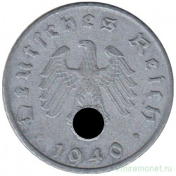 Монета. Германия. Третий Рейх. 5 рейхспфеннигов 1940 год. Монетный двор - Берлин (А).