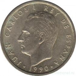Монета. Испания. 100 песет 1990 год.