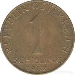 Монета. Австрия. 1 шиллинг 1982 год.